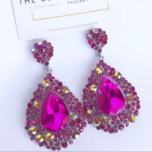 Pink Farlena Earrings pageant Prom